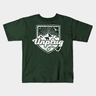 Unplug - Mountains Kids T-Shirt